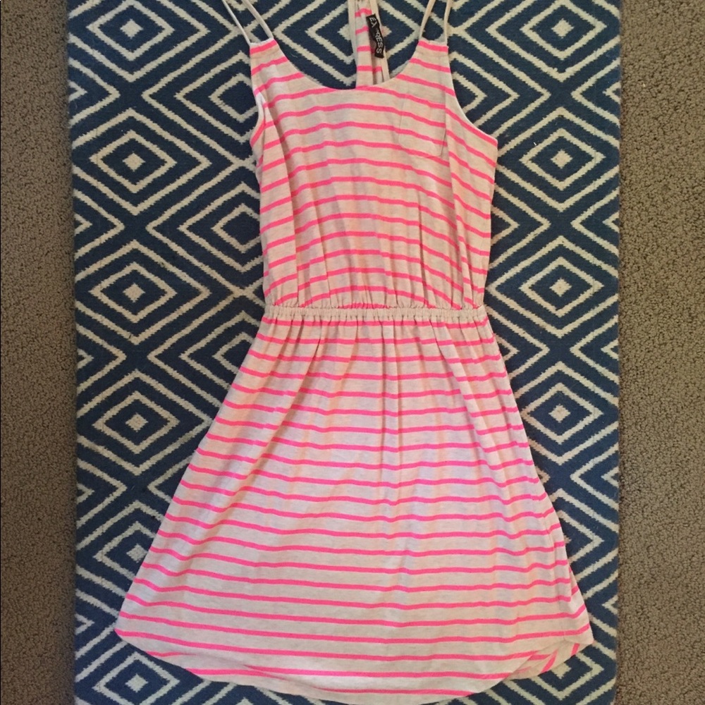 •EXPRESS• striped cotton racerback dress